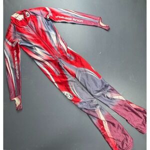 Louis Garneau Speed Suit Jr Girl's Large Red Race Suit One Piece Ski GS Suit